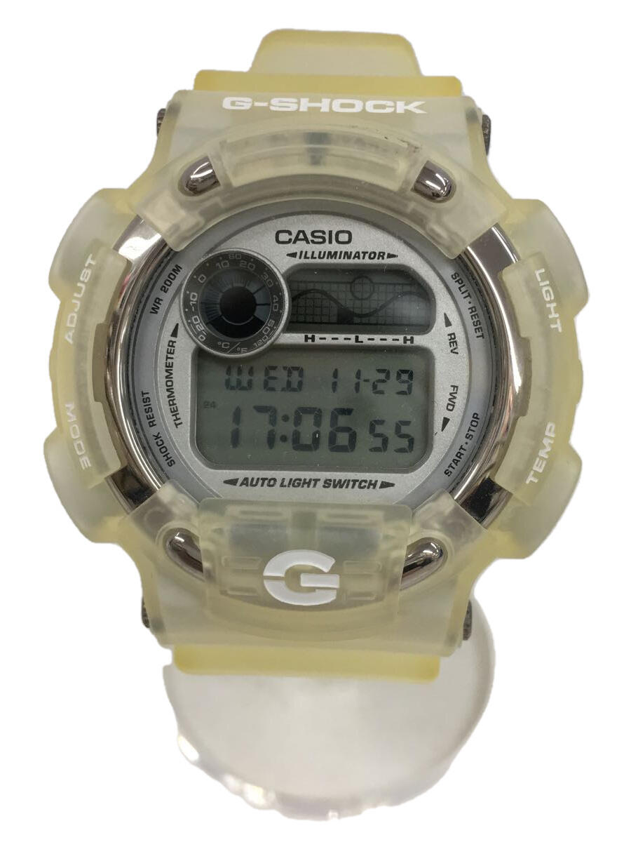 【中古】CASIO◆クォーツ腕時計/第7回 国際 イルカクジラ会議/WHT/CLR/DW-8600K【服飾雑貨他】