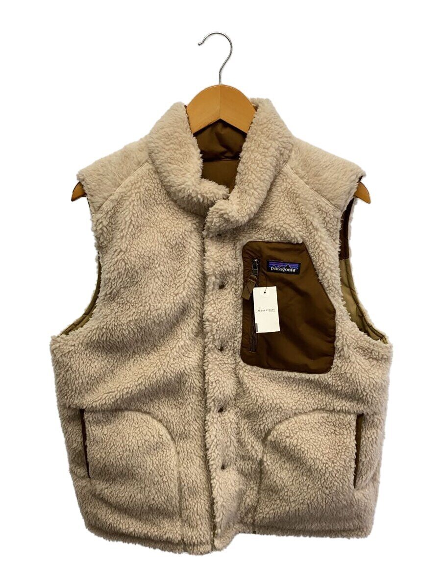 【中古】patagonia◆REVERSIBLE BIVY DOWN VEST//フリースベスト/ポリエステル/BEG/27588FA21【メンズウェア】