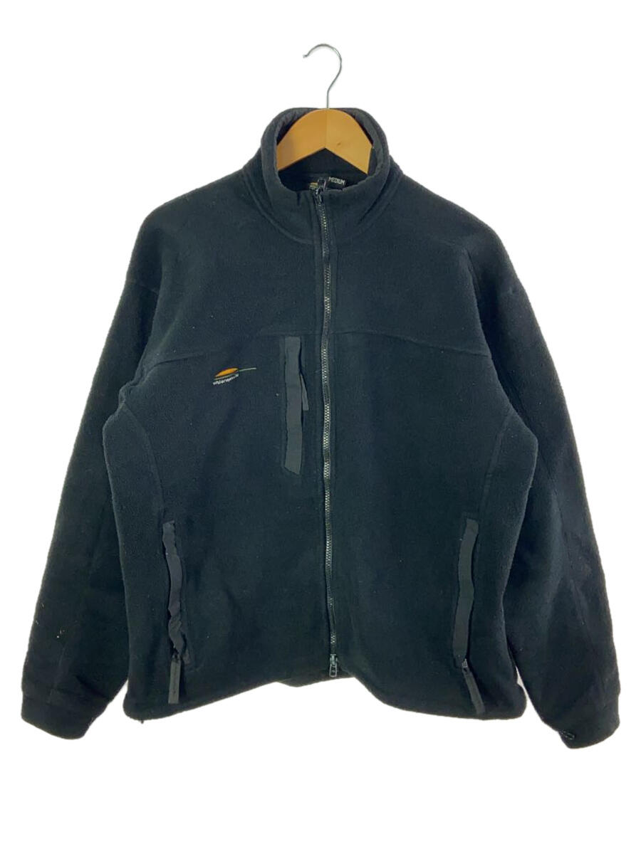 【中古】POLARTEC/フリースジャケット/M/ポリエステル/ブラック/無地/ジップアップ【メンズウェア】
