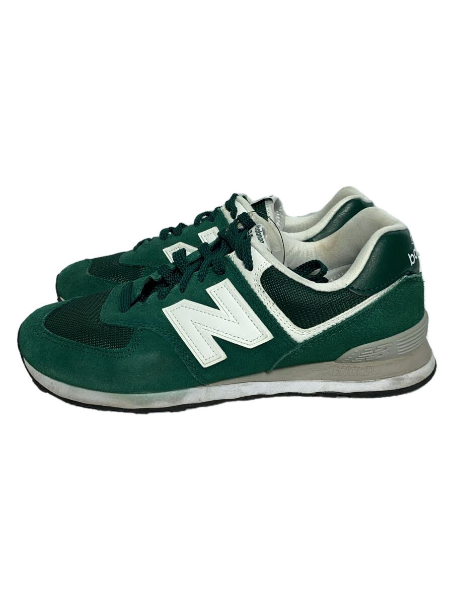 【中古】NEW BALANCE◆ML574/グリーン/27.5cm/グリーン/スウェード【シューズ】