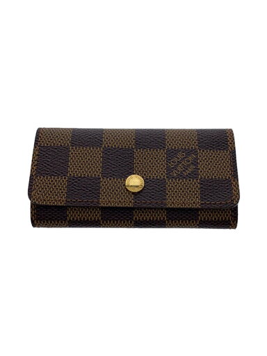 【中古】LOUIS VUITTON◆ミュルティクレ4_ダミエ・エベヌ_BRW/レザー/BRW/メンズ【服飾雑貨他】 【中古】LOUIS VUITTON◆ミュルティクレ4_ダミエ・エベヌ_BRW/レザー/BRW/メンズ【服飾雑貨他】