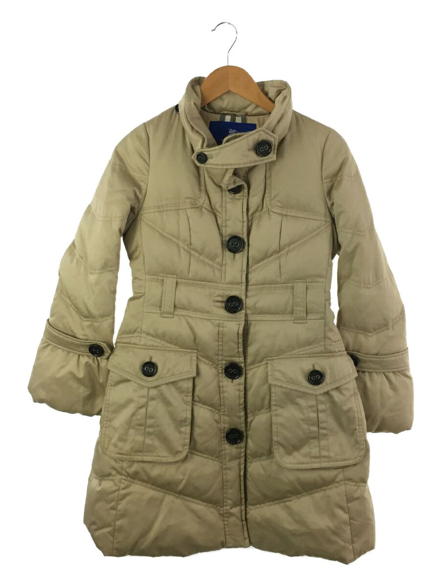 【中古】BURBERRY BLUE LABEL◆コート/38/ポリエステル/BEG/FRF09-588-40【レディースウェア】