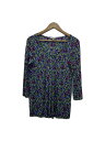 【中古】ETRO◆長袖カットソー/42/レーヨン/BLU/総柄【レディースウェア】(4)