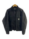 【中古】STUSSY◆WASHED CANVAS SHOP JACKET/S/コットン/ブラック/115589/トルコ製//【メンズウェア】