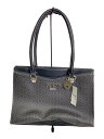 【中古】GUESS◆トートバッグ/レザー/BLK【バッグ】