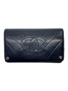 【中古】CHANEL◆長財布/レザー/BLK/無地/レディース【服飾雑貨他】(4)