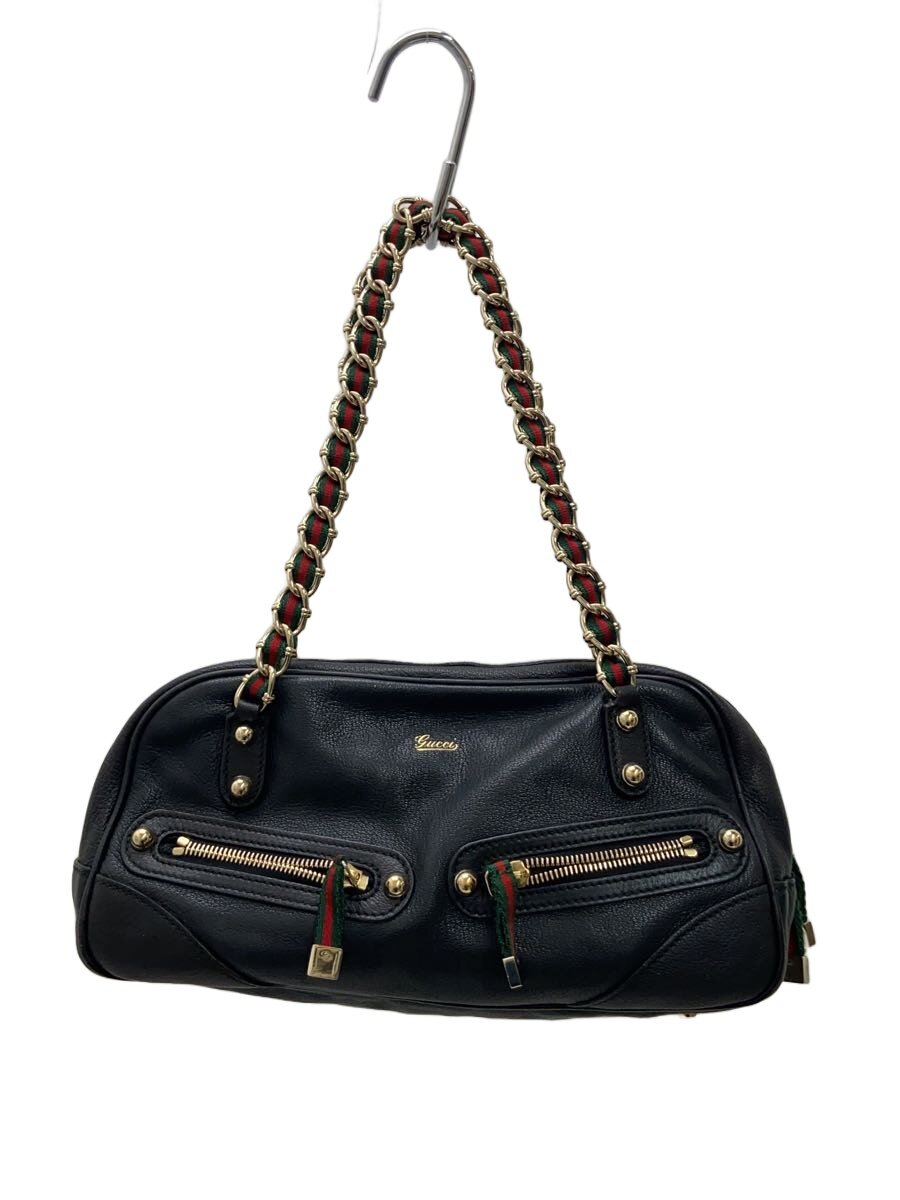 GUCCI - 【中古】GUCCI◆ハンドバッグ/レザー/BLK/152462・493492【バッグ】