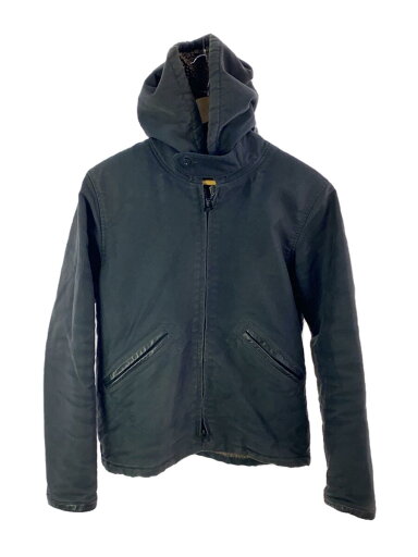 【中古】BONCOURA◆DECK HOODIE WITH BOA LINER/ボアデッキジャケット/38/コットン/ブラック【メンズウェア】 【中古】BONCOURA◆DECK HOODIE WITH BOA LINER/ボアデッキジャケット/38/コットン/ブラック【メンズウェア】