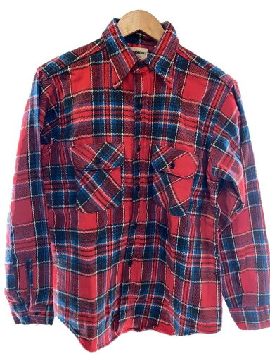 【中古】VANDERBILT◆70s/ヘビネル/長袖シャツ/15.5/コットン/RED/チェック【メンズウェア】 【中古】VANDERBILT◆70s/ヘビネル/長袖シャツ/15.5/コットン/RED/チェック【メンズウェア】