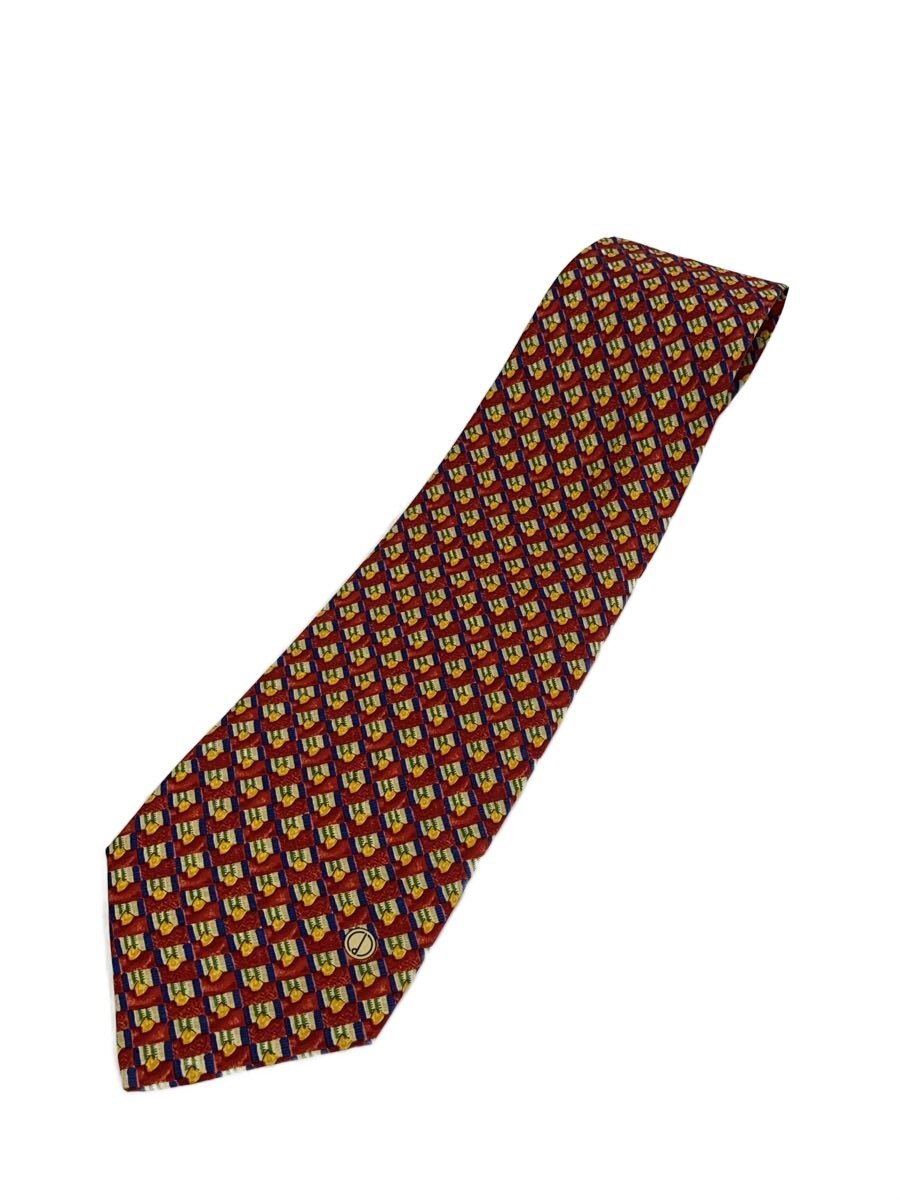 【中古】dunhill◆ネクタイ/シルク/RED