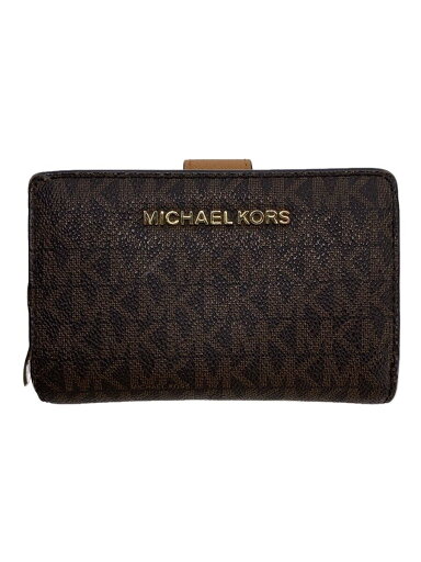 【中古】MICHAEL KORS◆2つ折り財布/レザー/ブラウン/レディース/35F8GTVF2B【服飾雑貨他】 【中古】MICHAEL KORS◆2つ折り財布/レザー/ブラウン/レディース/35F8GTVF2B【服飾雑貨他】