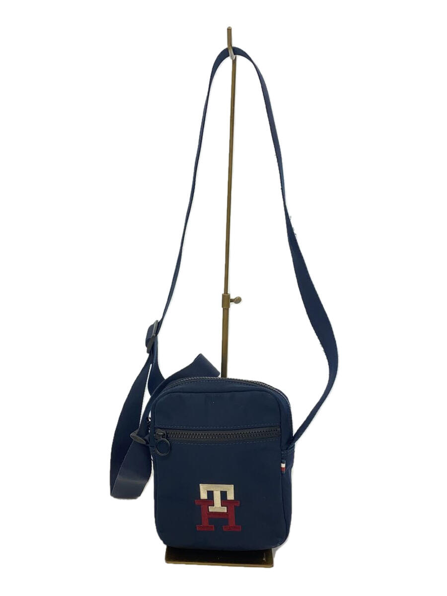 【中古】TOMMY HILFIGER◆ショルダーバッグ/ポリエステル/NVY/無地【バッグ】