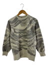 【中古】MONCLER◆×HYKE/sweat shirt woman/S/コットン/WHT/総柄//【レディースウェア】