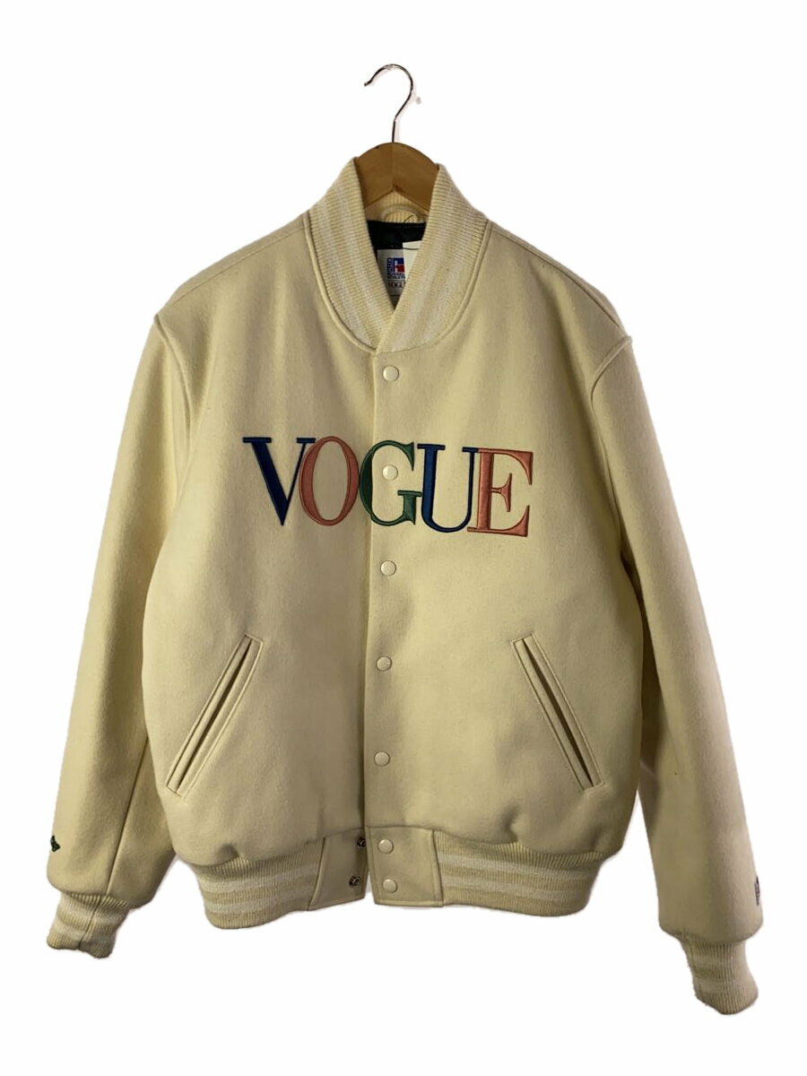 【中古】KITH◆スタジャン/L/ウール/BEG【メンズウェア】