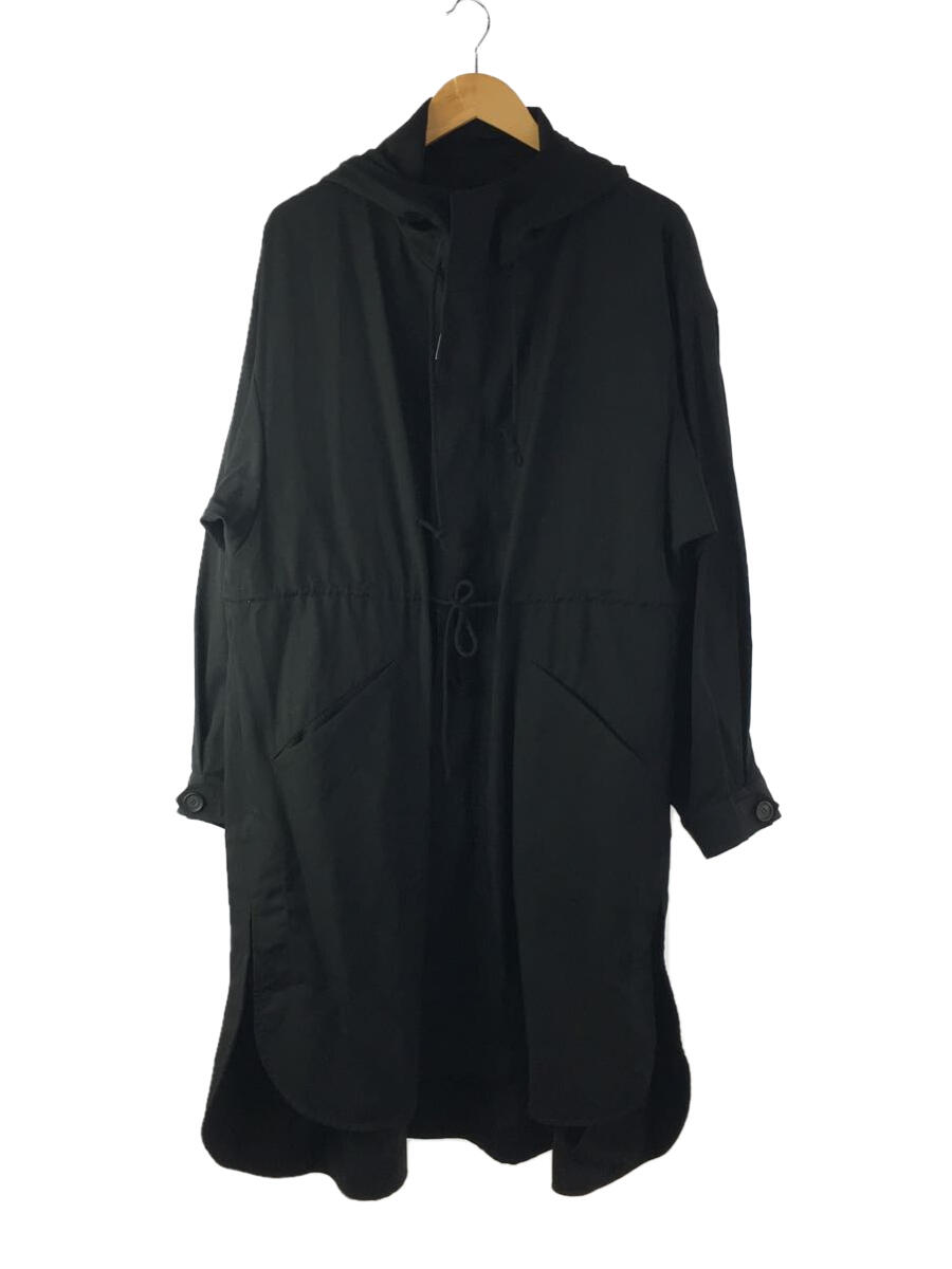 【中古】YOHJI YAMAMOTO◆REGULATION/モッズコート/2/ウール/BLK/無地【レディースウェア】