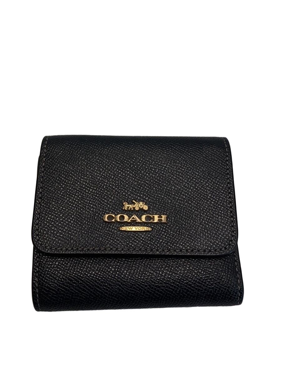 【中古】COACH◆3つ折り財布/レザー/ブラック/レディース/CF427【服飾雑貨他】