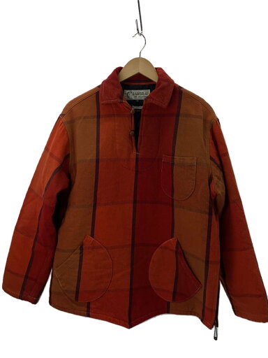 【中古】SAMURAI◆魚釣倶楽部/フィッシングジャケット/Thinsulate/ジャケット/XL/コットン/ORN/チェック【メンズウェア】 【中古】SAMURAI◆魚釣倶楽部/フィッシングジャケット/Thinsulate/ジャケット/XL/コットン/ORN/チェック【メンズウェア】