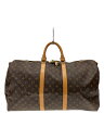 【中古】LOUIS VUITTON◆キーポル・バンドリエール55_モノグラム・キャンバス_BRW/PVC/BRW【バッグ】