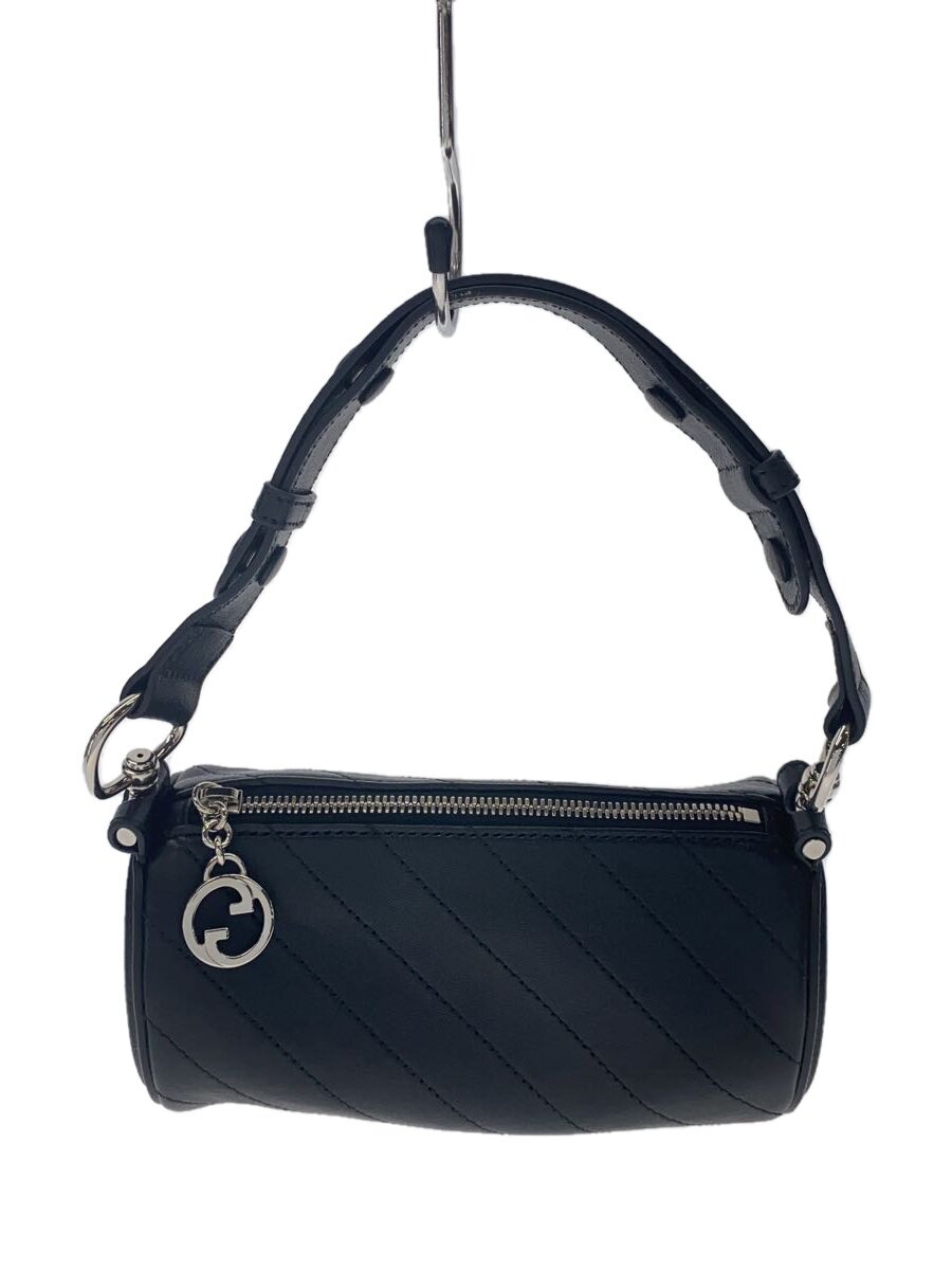 GUCCI - 【中古】GUCCI◆ショルダーバッグ/レザー/BLK/無地【バッグ】