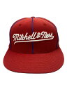 【中古】mitchell&ness◆キャップ/7 3/4/ポリエステル/レッド/メンズ【服飾雑貨他】(4)
