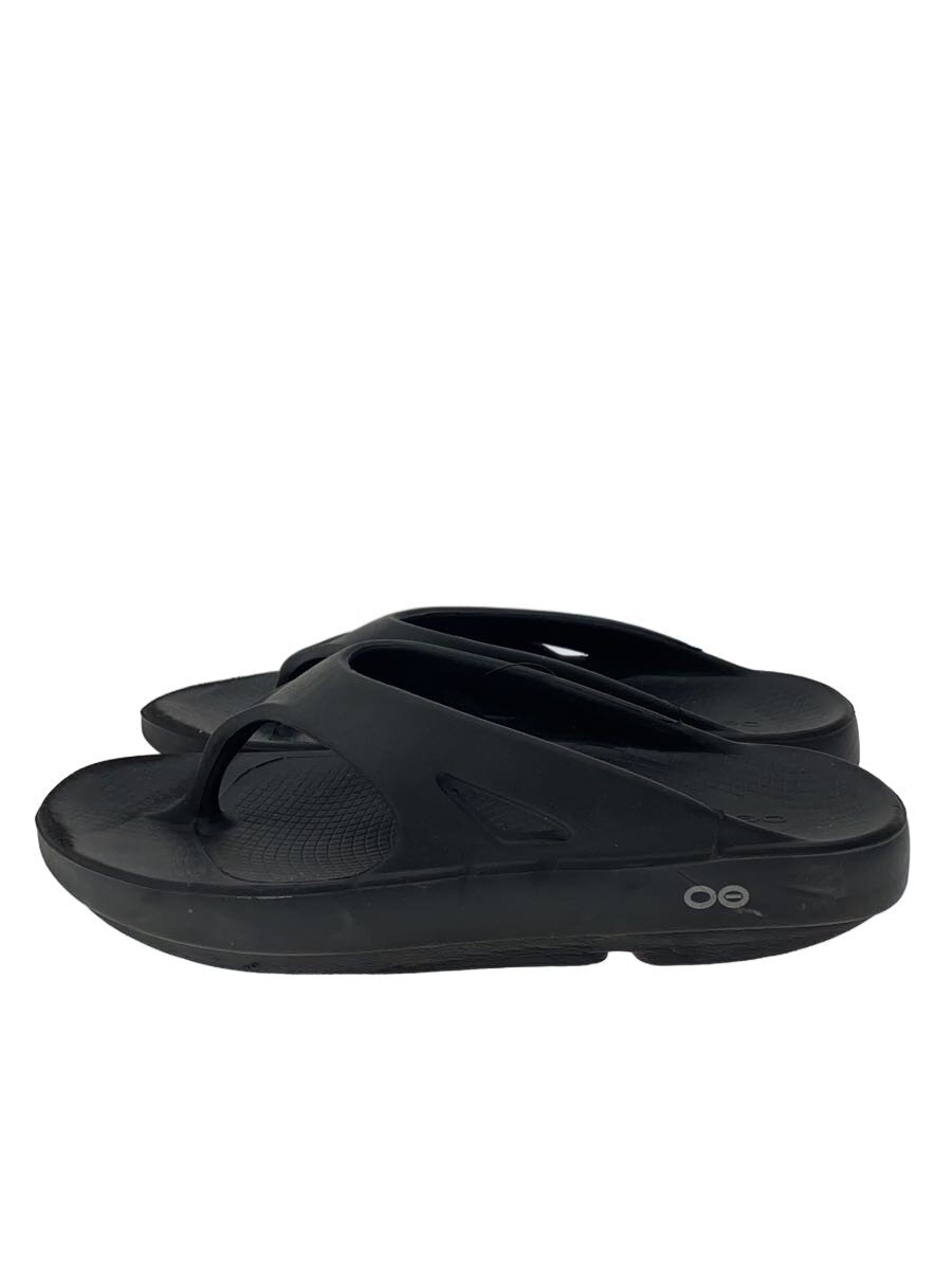 【中古】OOFOS◆サンダル/US8/BLK【シューズ】