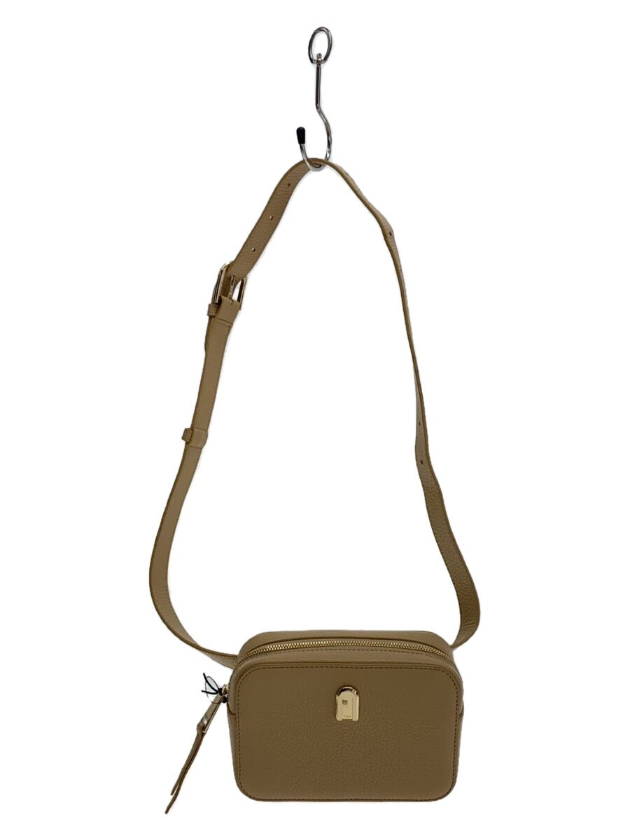 【中古】FURLA◆ショルダーバッグ/--/BEG【バッグ】