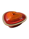 【中古】LE CREUSET◆鍋/RED【キッチン用品】