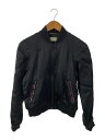 【中古】SAINT LAURENT◆2019SS/Beaded Teddy Jacket 552916 Y161W/スカジャン/38/レーヨン/ブラック【レディースウェア】