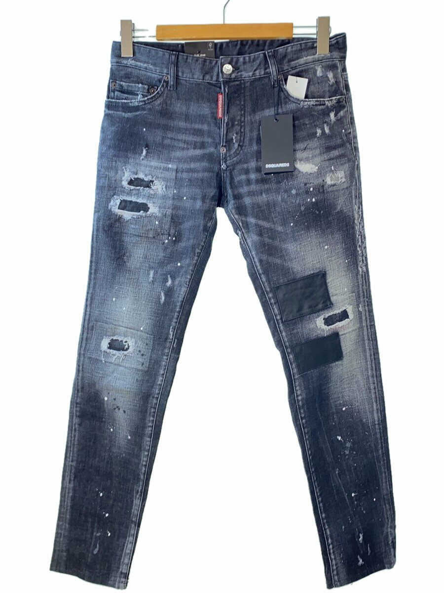 【中古】DSQUARED2◆ストレートパンツ/46/コットン/BLK/S74LB1222 S30357【メンズウェア】