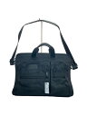 【中古】TUMI◆2WAYバッグ/ブリーフケース/ビジネスバッグ/ショルダーバッグ/コットン/BLK/無地【バッグ】
