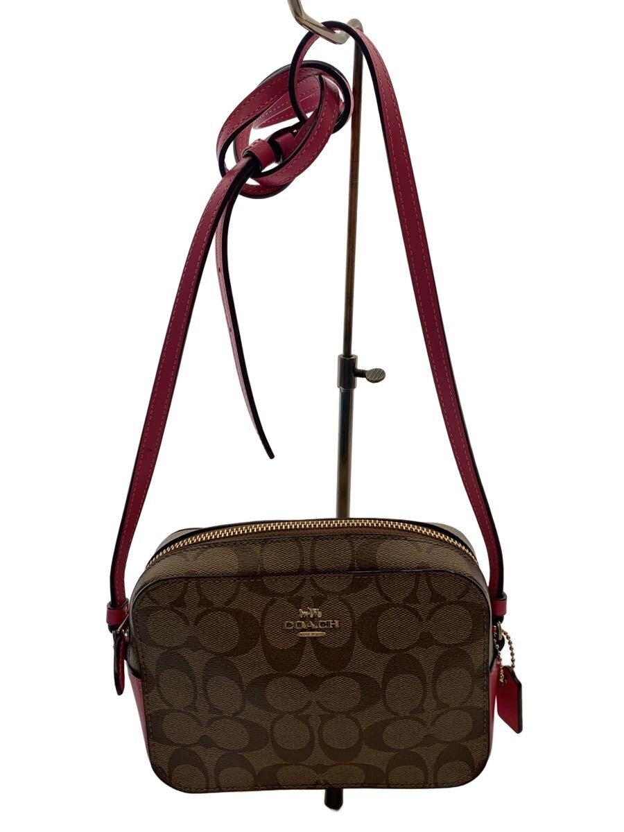【中古】COACH◆ミニ・カメラバッグ_シグネチャー_ピンクレザー/--/BEG/総柄//【バッグ】 jumblestore-38193362 2nd STREET 楽天市場店 パッケージ画像