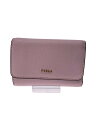 【中古】FURLA◆3つ折り財布/レザー/ピンク/無地/レディース/PCZ0UNO B30000/バビロン/ミニ【服飾雑貨他】
