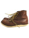 【中古】RED WING◆ブーツ/US10/BRW/レザー/9111/クラシックラウンド/ラフ ラフ【シューズ】