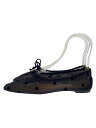 【中古】PIPPICHIC◆ハートチュールフラットシューズ/35.5/BLK【シューズ】
