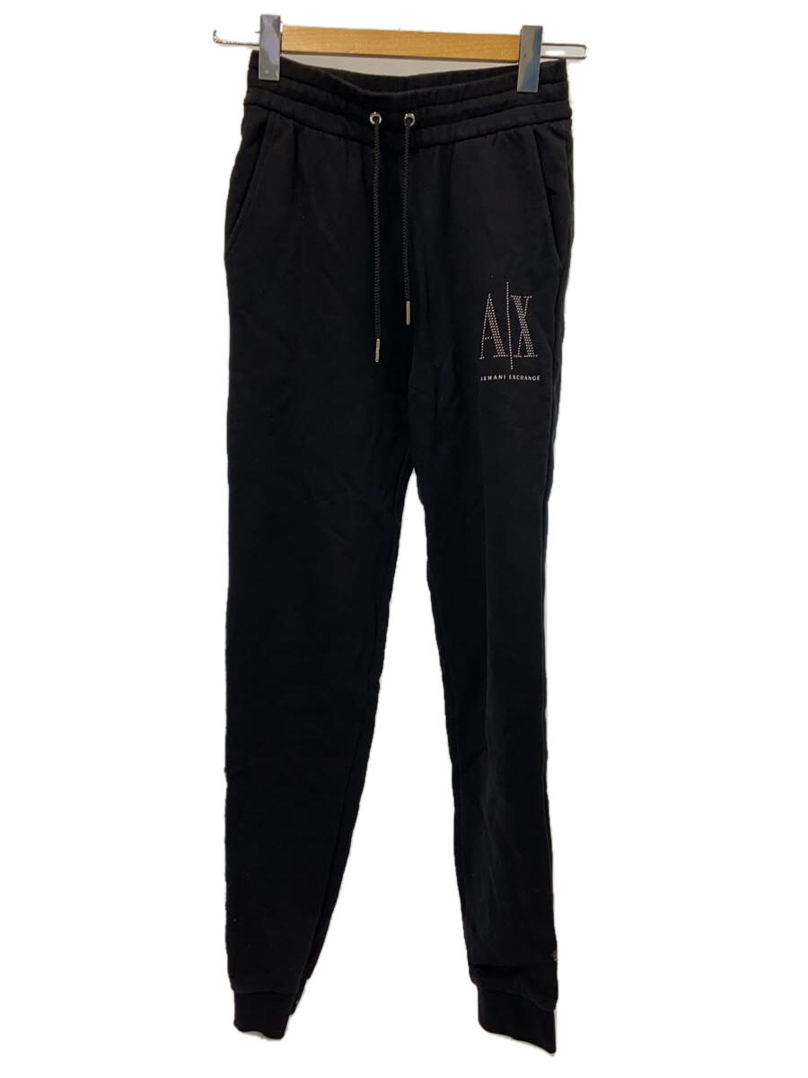 【中古】ARMANI EXCHANGE◆ボトム/XS/コットン/BLK【レディースウェア】