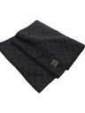 【中古】LOUIS VUITTON◆エシャルプ・プティダミエ_ダミエ・エベヌ_GRY/ウール/GRY/メンズ【服飾雑貨他】