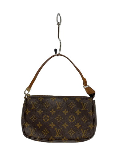 【中古】LOUIS VUITTON◆1)ポシェット・アクセソワール_モノグラム・キャンバス_BRW/PVC/BRW【バッグ】 【中古】LOUIS VUITTON◆1)ポシェット・アクセソワール_モノグラム・キャンバス_BRW/PVC/BRW【バッグ】