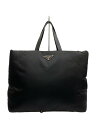 【中古】PRADA◆三角プレート/2WAY/中綿/トートバッグ/ナイロン/BLK【バッグ】