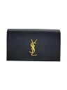 【中古】SAINT LAURENT◆クラッチバッグ/レザー/BLK/400409【バッグ】