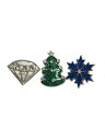 【中古】Swarovski◆クリスマス/ピンバッチ/ストーン/ラメ/--/スワロフスキー/レディース【服飾雑貨他】