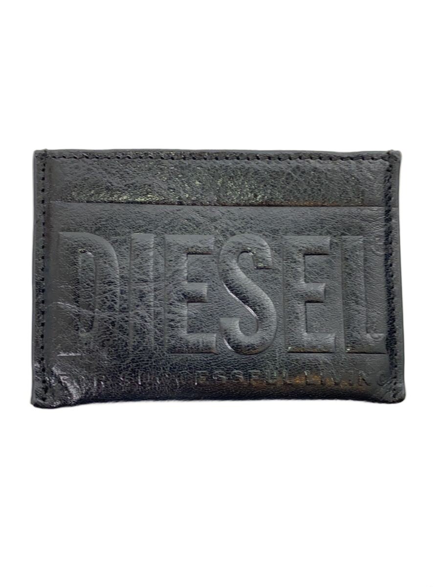 DIESEL◆3D EASY CARD HOLDER/レザー/BLK/メンズ/X09897