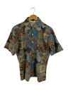 【中古】60s~70s/半袖シャツ/M/コットン/マルチカラー/総柄【メンズウェア】(4)