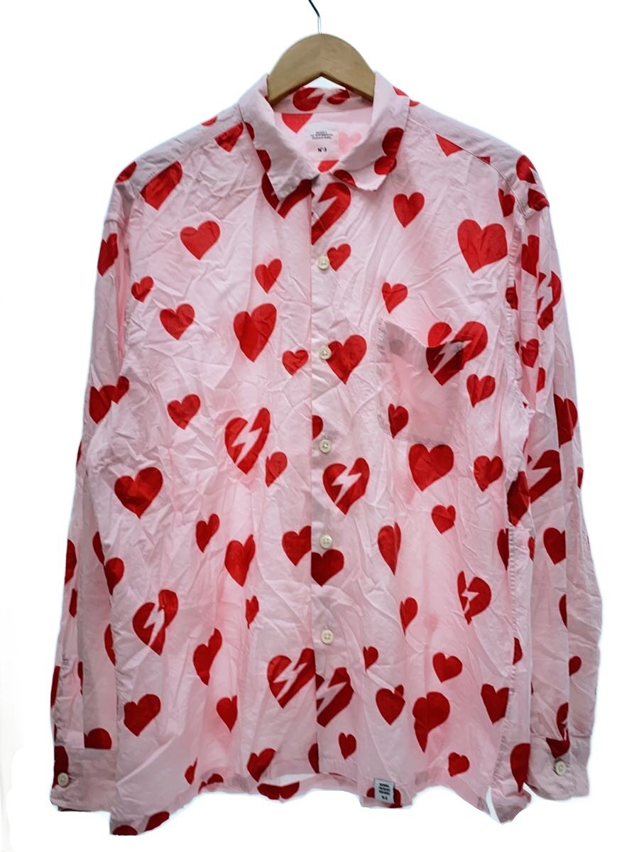Rakuten - 【中古】BEDWIN & THE HEARTBREAKERS◆L/S OPEN COLLAR ALOHA SHIRT ROGERS/長袖シャツ/--/コットン/PNK//【メンズウェア】
