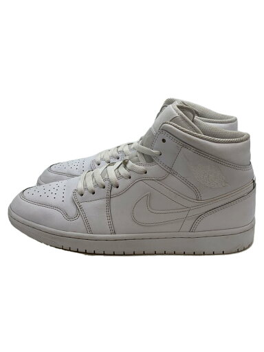 【中古】NIKE◆AIR JORDAN 1 MID_エア ジョーダン 1 ミッド/30cm/WHT/レザー【シューズ】 【中古】NIKE◆AIR JORDAN 1 MID_エア ジョーダン 1 ミッド/30cm/WHT/レザー【シューズ】