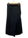 【中古】YOHJIYAMAMOTO+NOIR◆ヨウジヤマモトプリュスノアール/ロングスカート/2/コットン/ブラック【レディースウェア】