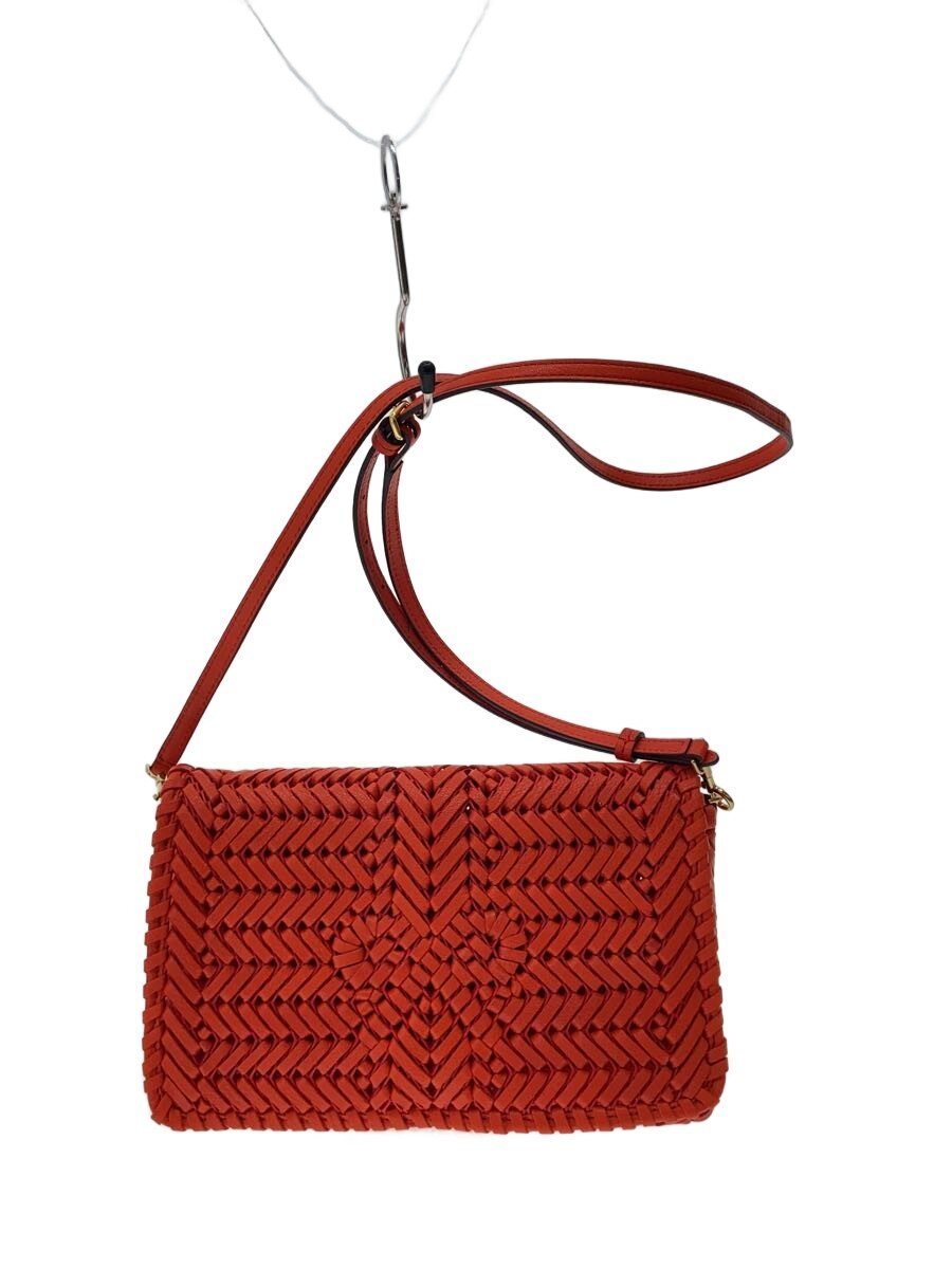 ANYA HINDMARCH◆The Neeson Cross Body/ショルダーバッグ/レザー/RED