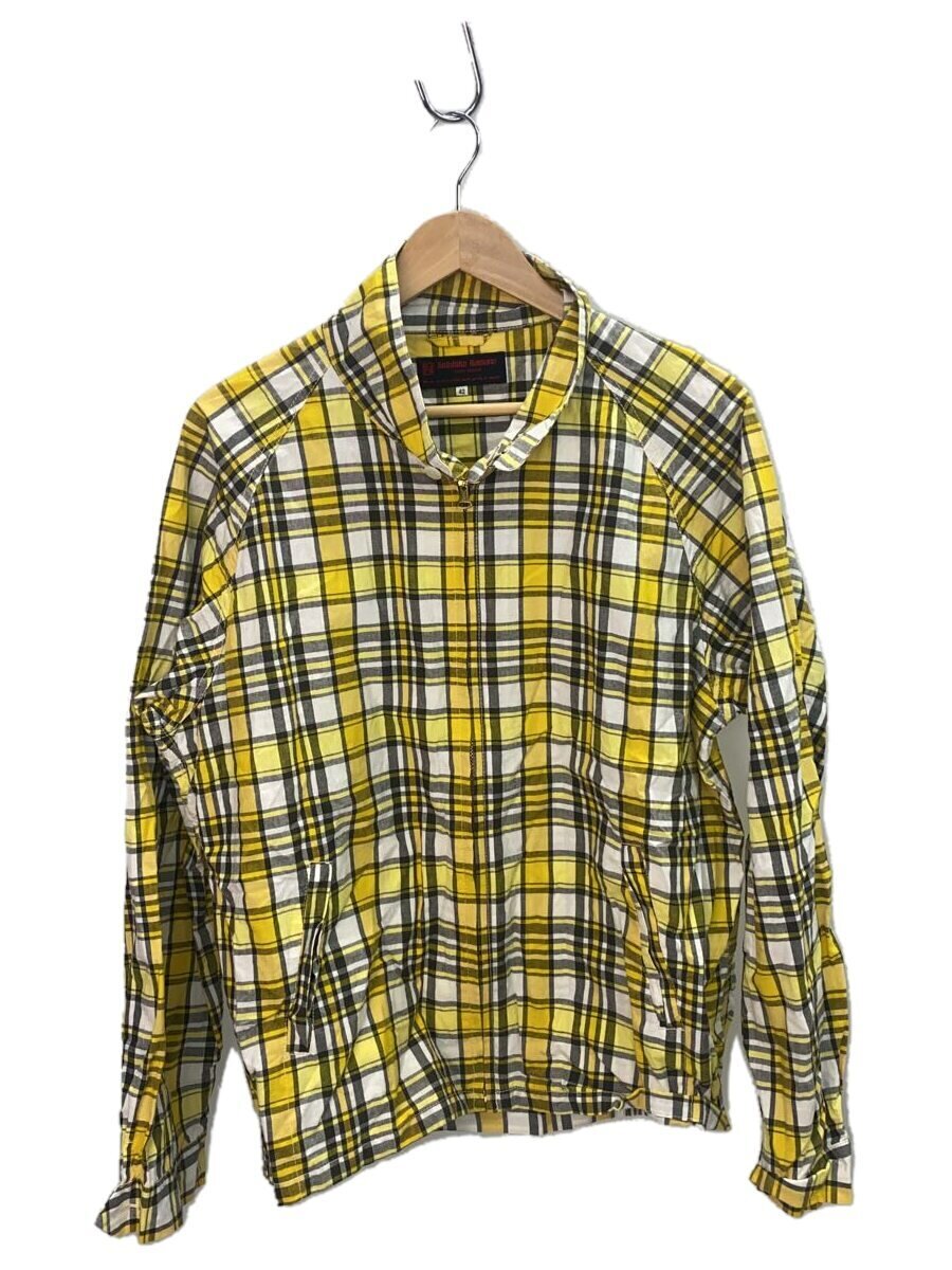 【中古】EVISU◆ジャケット/42/コットン/YLW/チェック【メンズウェア】