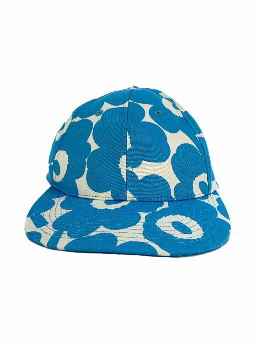 【中古】marimekko◆キャップ/コットン/BLU/レディース/blue bottle coffee【服飾雑貨他】