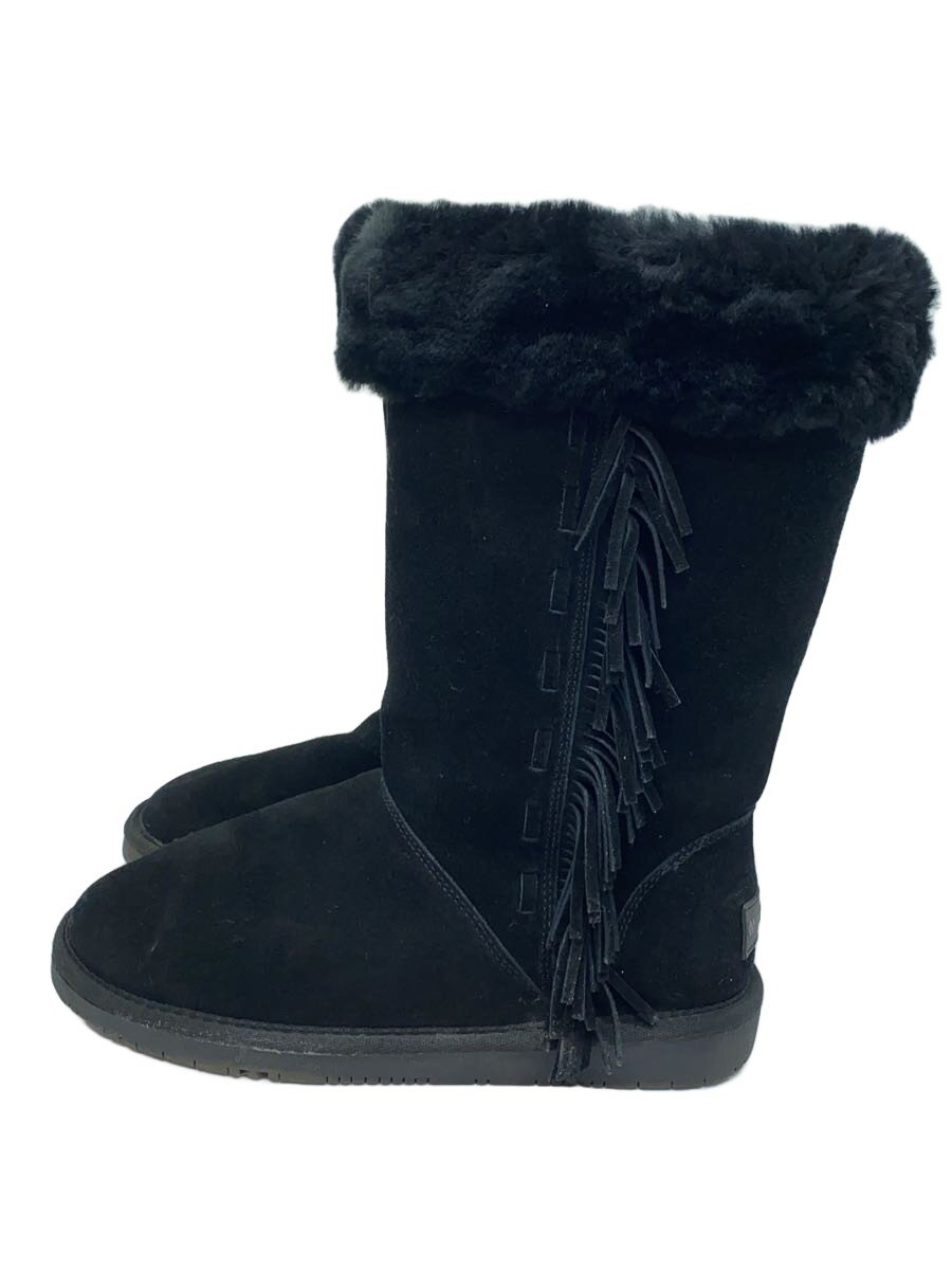 MINNETONKA◆ロングムートンブーツ/25cm/BLK