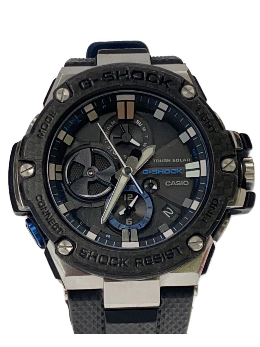 【中古】CASIO◆ソーラー腕時計・G-SHOCK/アナログ/BLK【服飾雑貨他】